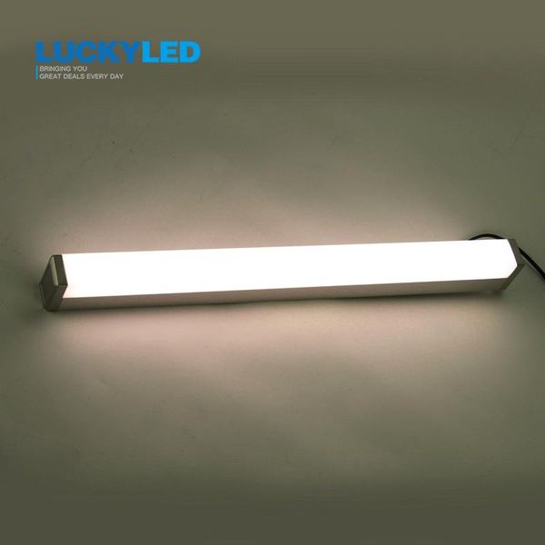 

wall lamp luckyled led mirror light 7w 450mm waterproof bathroom lights energy saving lighting ac85-265v aluminum + pc cover