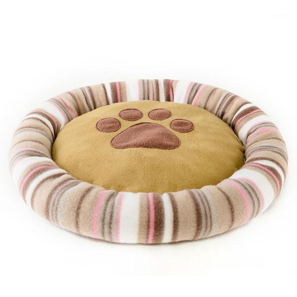 

footprints pet dog bed round dog kennel house winter pets beds for small dogs cats soft sofa cushion mats camas para perro1