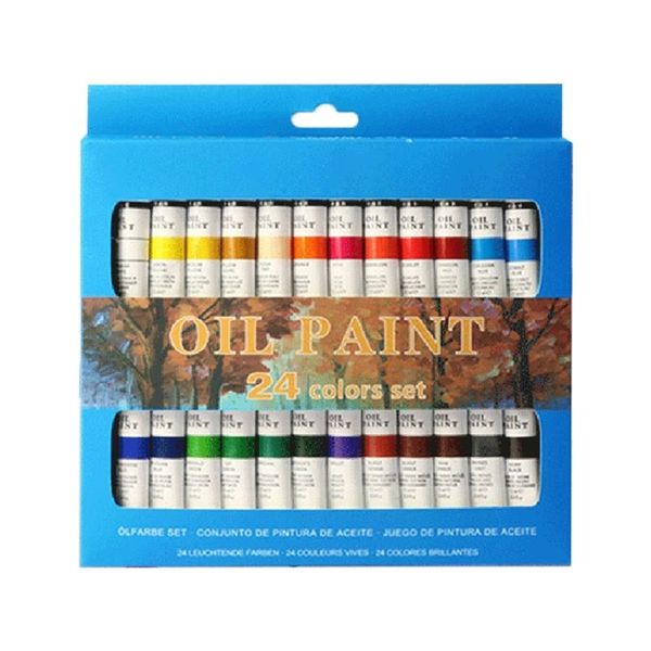 24 cores profissionais pintura a óleo pintura pigmento 12ml tubos conjunto de artistas artistas suprimentos para iniciante 201225