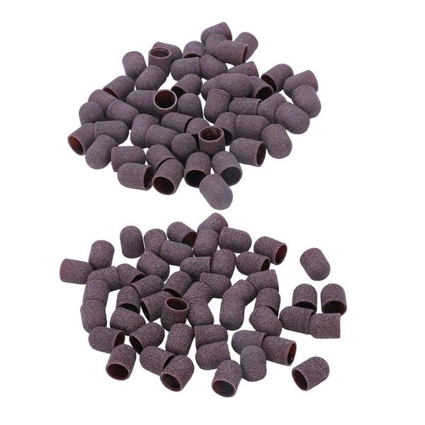 

100pcs sanding bands block caps without grip 80 120 13x19mm sanding cap manicure pedicure electric nail drill-02/01