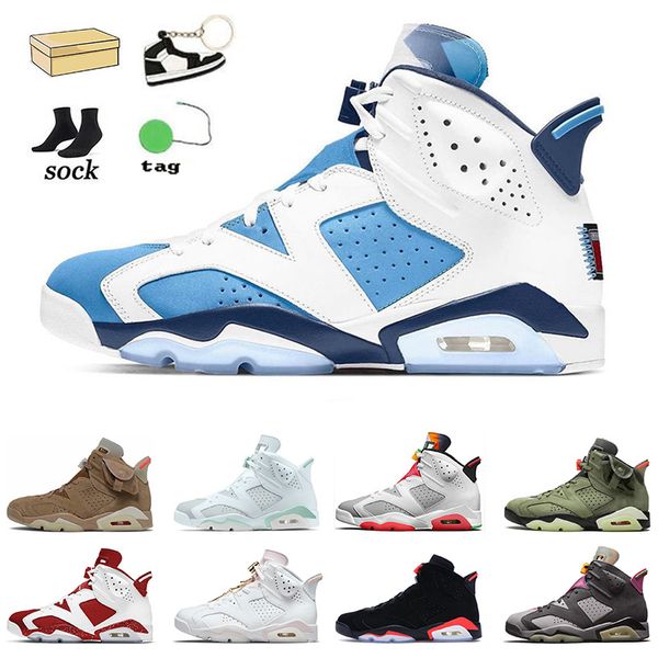 

unc 6s sneakers mens women high og jodon basketball shoes 6 with box socks cactus jack white red oreo british khaki dmp cny black infrared h