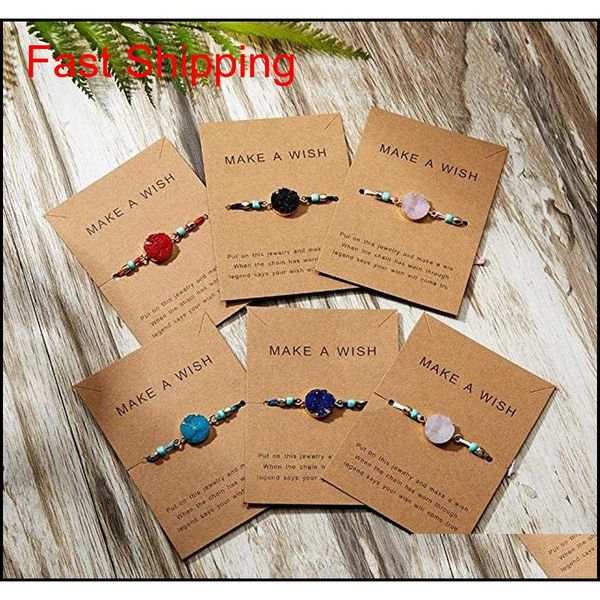

201911 women fashion charm jewelry resin stone bracelet handmade wax rope braided rice bead bracelets bangles couples accessories u52vj