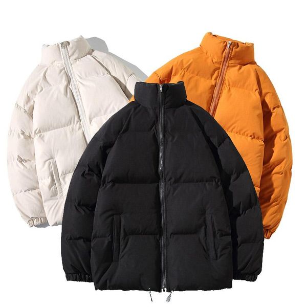 

winter warm jacket men black parkas casual men's stand collar thick pink male fashion casual bubble coats s-xxl