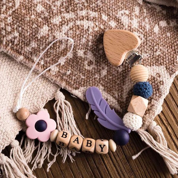 

bopoobo 1pc food grade wooden teething animal modeling pacifier chain children training toys baby wooden teethers diy crafts q wmtpjp