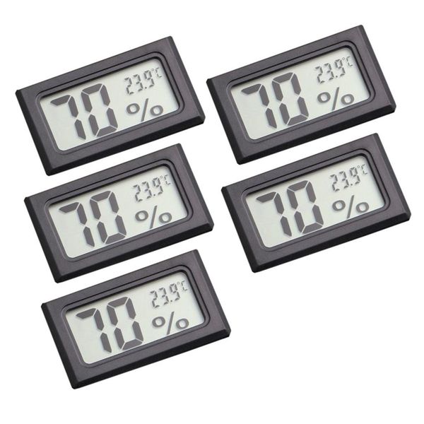 

5шт мини электронный цифровой жк-датчик термометр термометр термометр тестер часы главная кухня бар термометры dropshipping wmtqcg