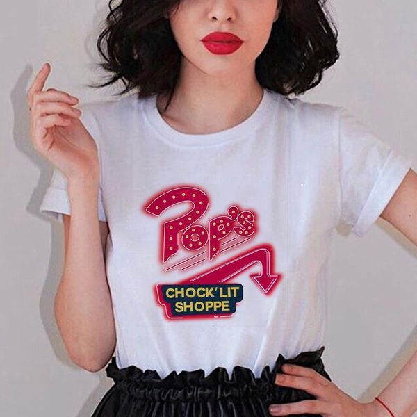

riverdale season printed women t shirt harajuku o-neck short sleeve women's t-shirts hallyu casual fashion white anime