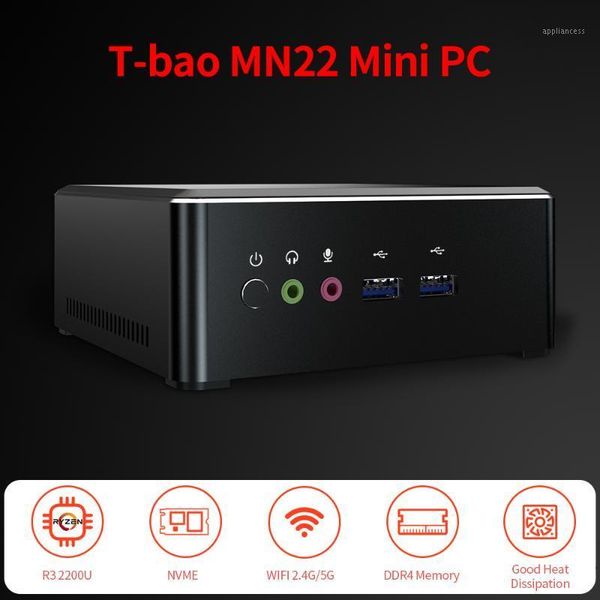 

t-bao mn22 mini pc amd ryzen 3 2200u 16gb ram 512gb m.2 nvne ssd radeon vega 3 graphics mini pc for home office uk plug1