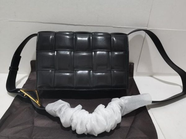 

realfine888 3a 591970 23cm padded crossbody 2-face maxi weave bag,lambskin leather,magnetic,with dust bag+box,dhl ing