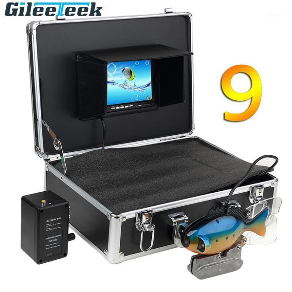 

sy801 full waterproof underwater fish finder monitoring system with 9'' tft color lcd screen and night-vision-led portable case1