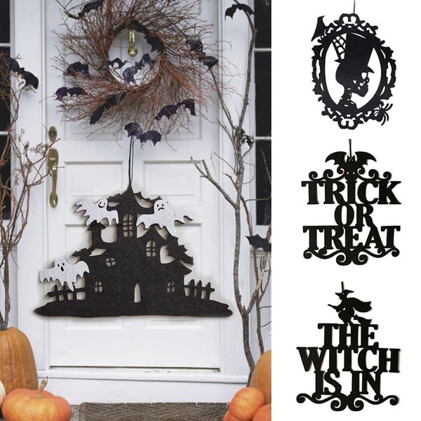 

qifu non-woven halloween hanging sign happy halloween 2020 pendent for home halloween party decoration door hanging accessories wmtqlp