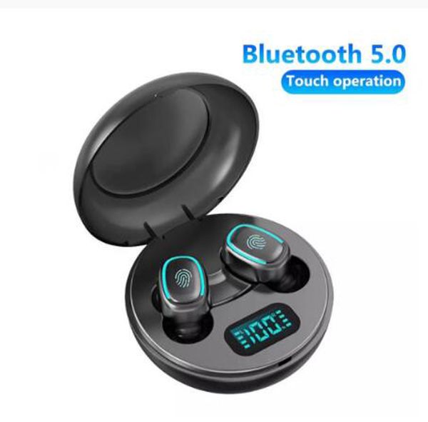 Fones de ouvido sem fio Azul-dente 5.0 Mini TWS Hifi Fones de ouvido Sweatproof Sweat Sport Headset In-Ear Fones de ouvido com microfone