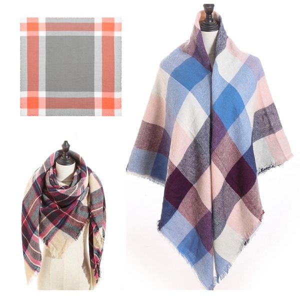 

scarves design brand women scarf 2021 winter cashmere big size blanket lady shawl wraps bandana knitted female foulard, Blue;gray