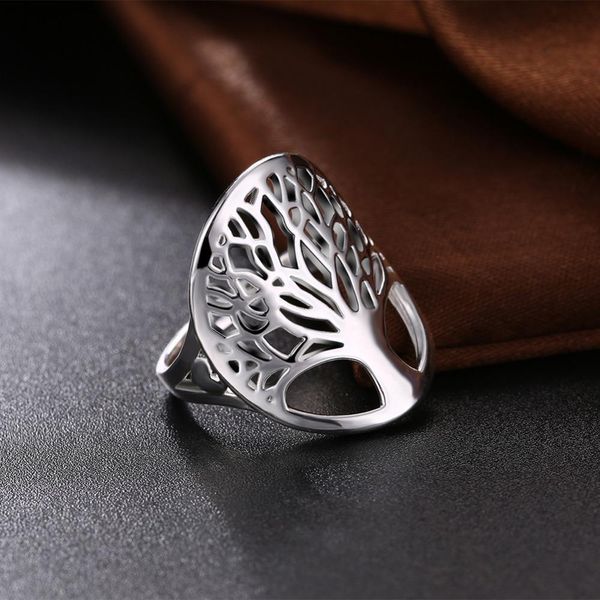 

beautiful silver tree of life ring hollow fashion unique novelty brand design women lady gift men cute gift r891 h bbyvii