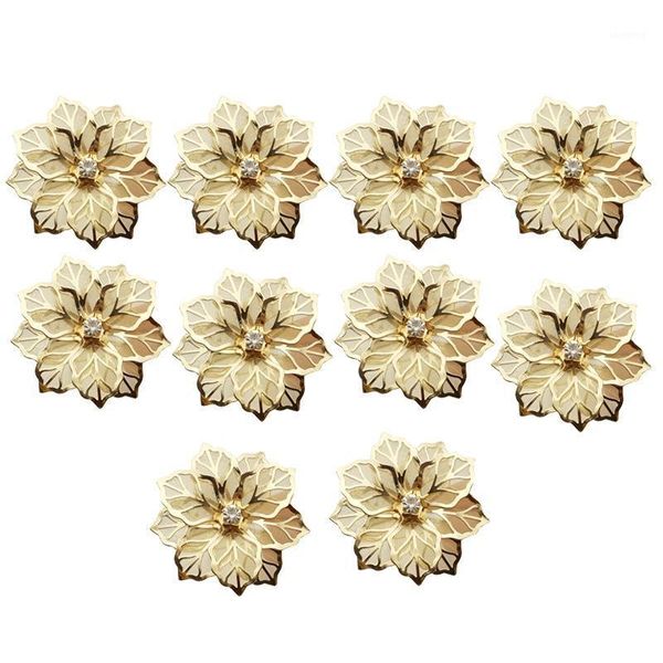 

10pcs flower design napkin rings metal gold napkin buckle ring holder l restaurant wedding party west dinner tabl1
