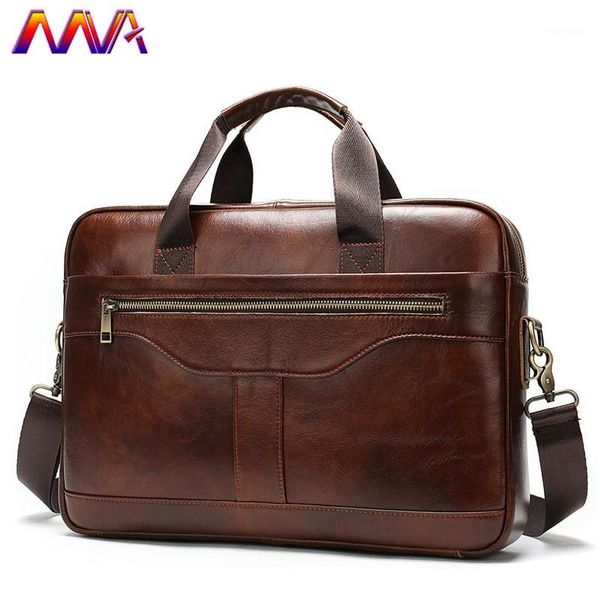 

mva new arrivals men`s briefcase quality zipper men`s shoulder bag and genuine leather men messenger bag men casual handbag1