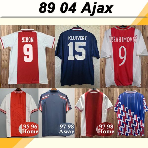 

04 05 ajax ibrahimimovic boukhari мужская ретро домашнее футбол футбол 98 99 sibon litmanen sier футболка 94 95 kluivert rijkaard uniform, Black;yellow