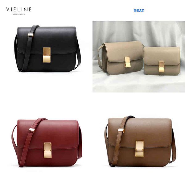 

evening bags shoulder bag luxury genuine leather women classic box real crossbody flap 220308