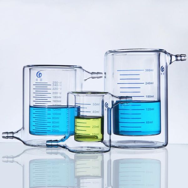 

thicken double layer heat-resistant glass beaker p-catalytic reactor pcatalytic resent laboratory equipment1