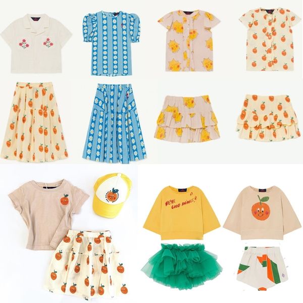 

baby girls clothes tao brand ruffle shirt tutu skirt kids saturn buttons blouse party outfit toddler girl boys clothing set y200525, White