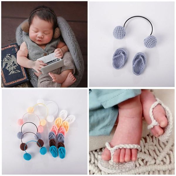 

newnewborn baby clothing accessories girl boy shoes & headset baby pgraphy props infant diy props studio fotografia, Yellow