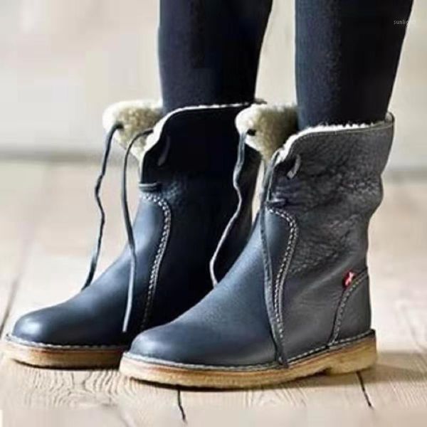 

boots 2021 women casual motorcycle pu leather ankle warm ladies fashion winter shoes botas mujer1, Black