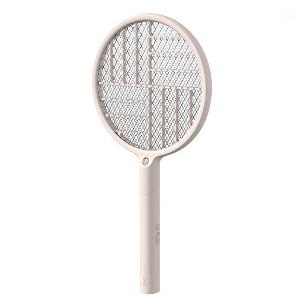 

outdoor gadgets 2 in 1 multifunctional non toxic with led light usb charging 90 degree rotatable electric mosquito swatter handheld pest con