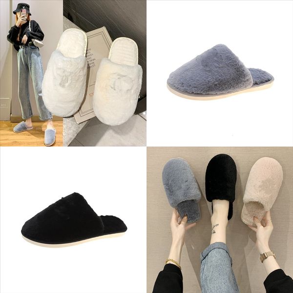 

iamzp tzldn plush christmas slippers plush slipper minion women family warm gift cotton shoes for male and female winter, Black