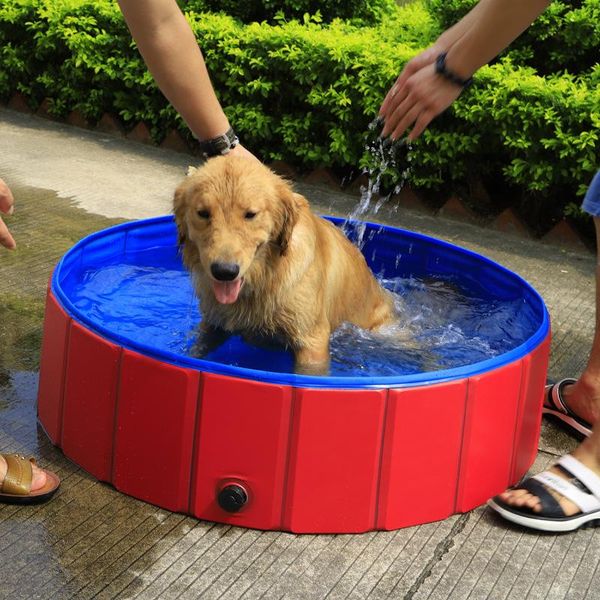 

kennels & pens foldable pet dog cat swimming pool pvc washing pond tub bed large small house summer for dogs cats kid