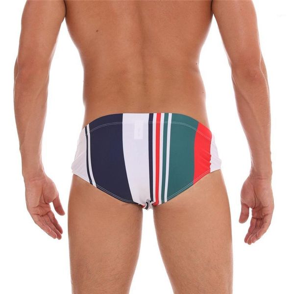 

nylon print breathable men briefs bikini 2020 swimming trunks beach running swimming underwear pants swimsuit thong cuecas a401
