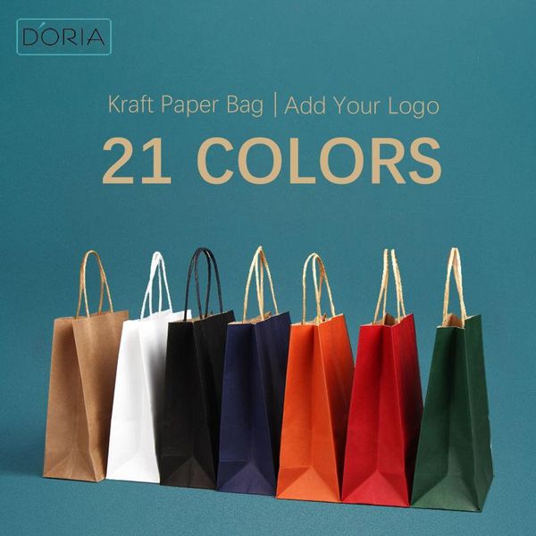 

kraft paper bag present bag customized clothing shopping packaging white brown paper for packaging