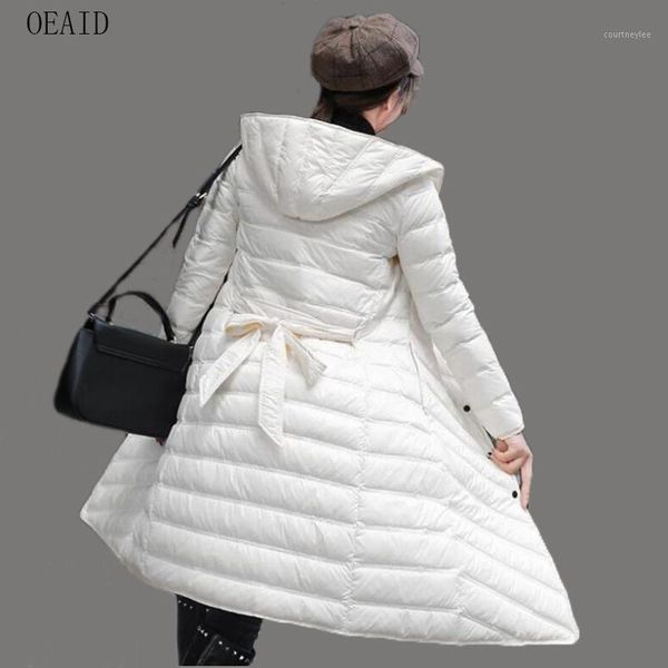

new women's down jacket 2020 winter down coat women jackets long white duck coats female fashion outerwear1, Black