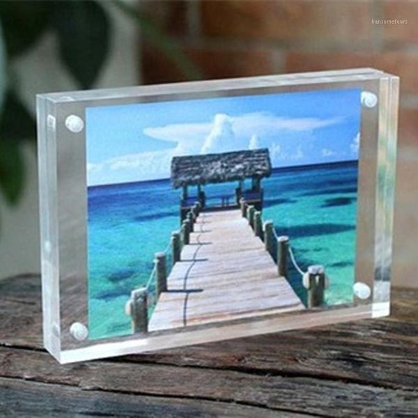 

3.5'' picture frame cadre p frames for pictures acrylic p frame creative mini marco foto porta retrato home decor1