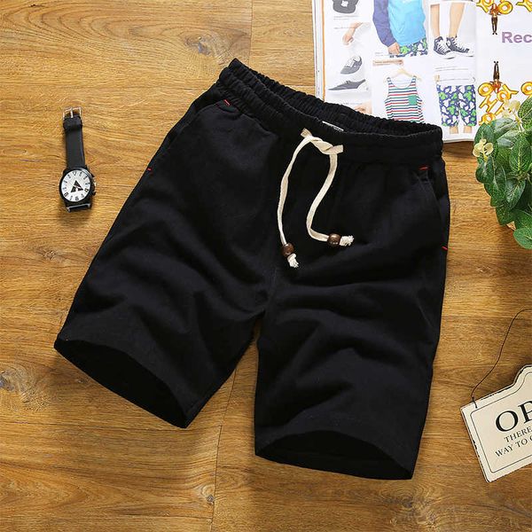 

men summer student korean version 5 sports loose shorts men's thin beach trousers, White;black
