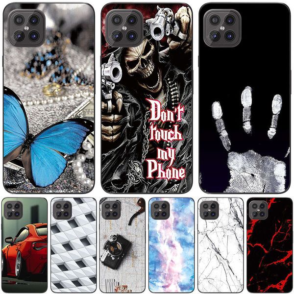 

c30 2020 cuboid mobile phone case and bag, 6.4-inch soft silicone cover, fashionable, marble inkjet printing, suitable for c30 2020 cuboid