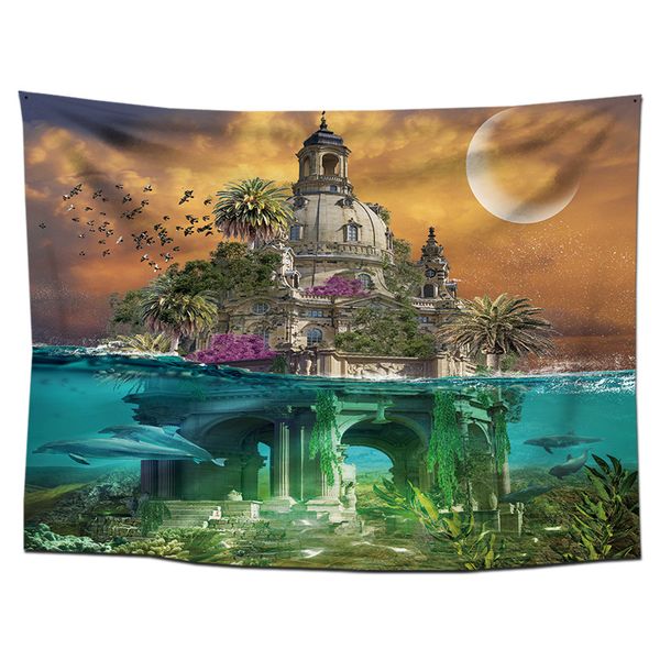 

fantasy forest wonderland tapestry wallcloth home nordic style wall painting interior decoration background cloth