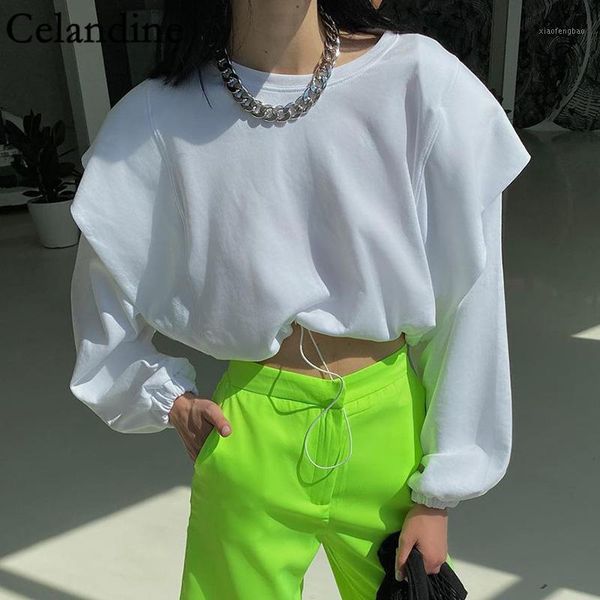 

celandine white loose blouse drawstring pullovers casual fashion shirt elegant clothing for women autumn winter 20201, Black
