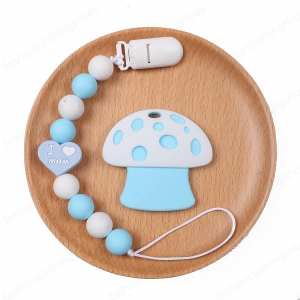 Ins Love clip per ciuccio in silicone per bambini catena + massaggiagengive 2 pezzi / set massaggiagengive neonato catena per ciuccio per neonati succhietto per bambini, giocattoli da masticare per bambini