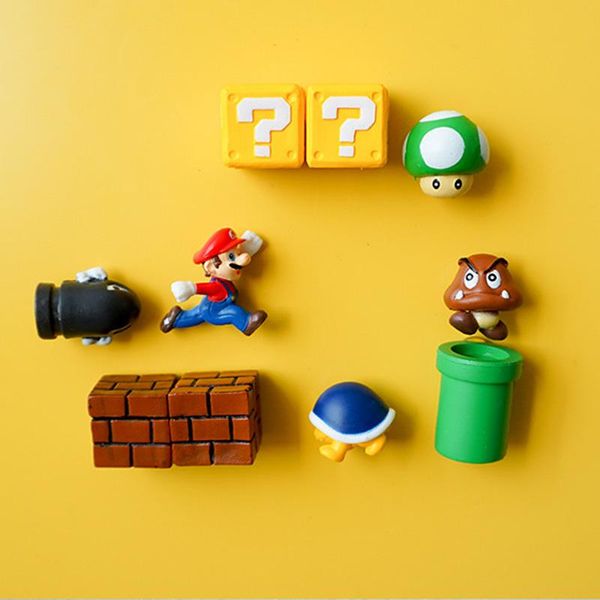 

10pcs set 3d super mario bros fridge magnets refrigerator magnet message sticker girl boy toy birthday christmas gift wmtcoq