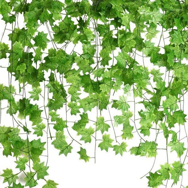 

12 pcs 7.5ft artificial hanging vines, fake ivy garland hanging plants for garden wedding party decorations1