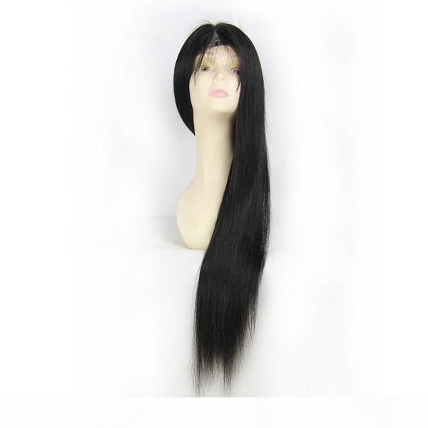 

amazing women lace frontal wigs human hair wig 130% density swiss lace brazilian indian peruvian natural black straight useful hair, Black;brown