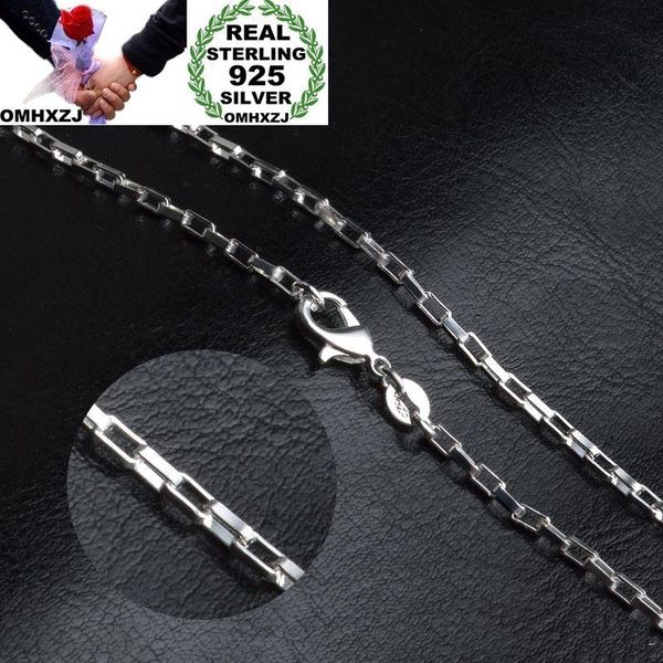 

omhxzj wholesale personality fashion party gift silver 2mm long box chain 925 sterling silver chain necklace nc179
