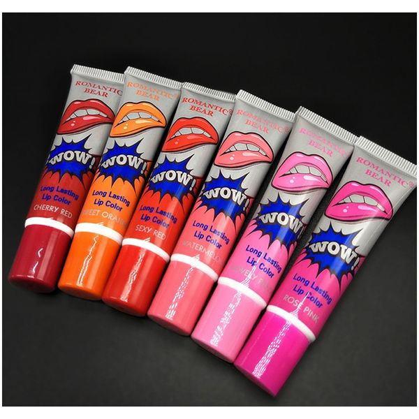 

6 colors moisturizer lip gloss long lasting tearing type liquid lipstick multicolor makeup lint mask tattoo lipgloss cosmetic wmtdnv