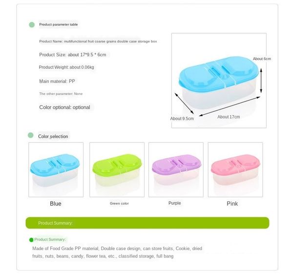 

covered kitchen food and grocery sealed cans multi-functional kitchen refrigerator plastic storage storage box 4 pieces ing