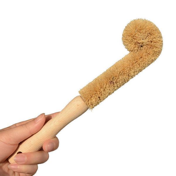 

kitchen cleaning brush natural coir brush hemp fiber non stick skillet brush oil degreasing dish washing cup pot h jlloac