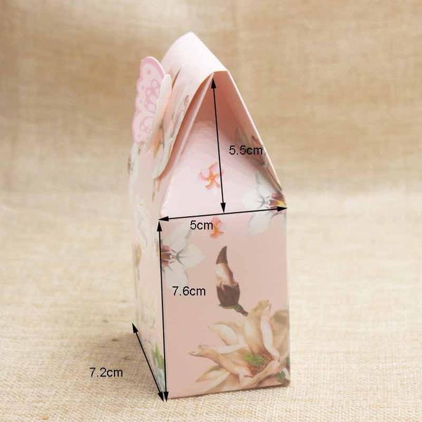 

5шт подарочные коробки сладкие бумаги candy box birthday party украшения дети фавор коробки для венчания dust proof бабочки design style wmt