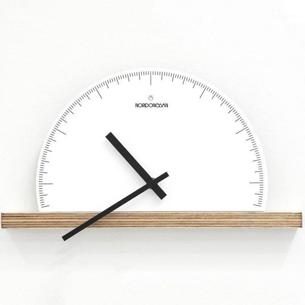

wall clocks 3d watch mechanism creative wood clock silent living room bedroom fan-shaped modern wanduhr home decor sc0941