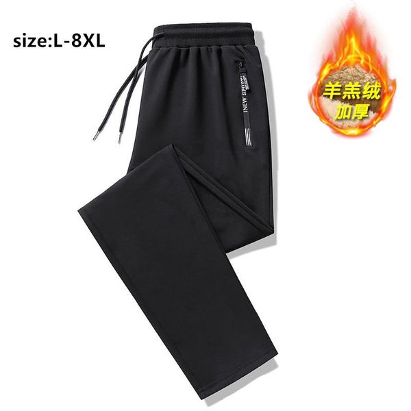 

plus size 8xl undefined men's autumn winter sports casual pants men's sets pants anime naruto joggers men, Black
