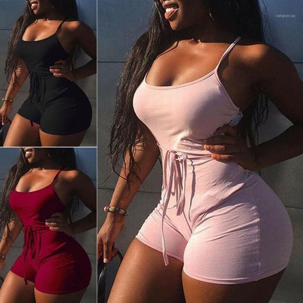 

yoga outfits fashion women casual sleeveless bodycon romper jumpsuit club tights bodysuit short pants s-xl1, White;red