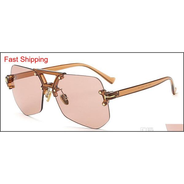 

97301 2017 new transparent fashion sunglasses don't gauge frameless side sprin qylicv nana_shop, Black