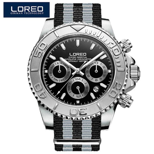 

wristwatches 2021 loreo 200m diver series classic men watch strongest luminous luxury automatic watches waterproof mechanical, Slivery;brown